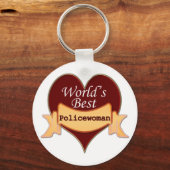 Porte-clés Meilleure femme de police du monde (Recto)