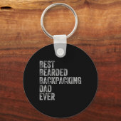 Porte-clés Meilleure Fête des pères Beared Ckpacking Papa (Recto)