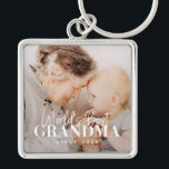 Porte-clés Meilleure grand-mère du monde depuis 20XX Photo si<br><div class="desc">Ce design simple et moderne est composé d'une typographie serif et cursive et d'ajouter une photo personnalisée</div>