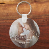 Porte-clés Meilleure grand-mère jamais photo personnalisée (Recto)