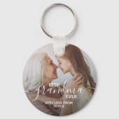 Porte-clés Meilleure grand-mère jamais photo personnalisée (Verso)