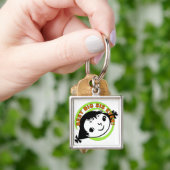 Porte-clés Meilleure grande soeur jamais rétro (main)