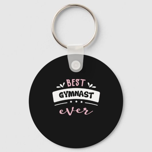 Porte-clés Meilleure idée cadeau Gymnaste Ever (Recto)