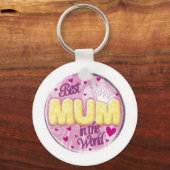 Porte-clés meilleure maman au monde (Recto)