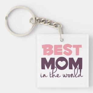 Porte-clés Meilleure maman dans le monde Porte - clé de la fê