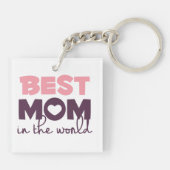 Porte-clés Meilleure maman dans le monde Porte - clé de la fê (Dos)