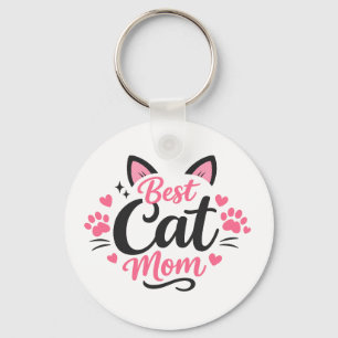 Porte-clés Meilleure maman de chat