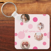 Porte-clés Meilleure maman de la Fête des Mères Photo pois ro (Recto)