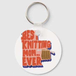Porte-clés Meilleure Maman de Tricot Ever Rétro Typographie V