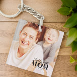 Porte-clés Meilleure maman du monde depuis 20XX Photo moderne<br><div class="desc">Ce design simple et moderne est composé de sans serif et de typographie cursive ludique et d'ajouter une photo personnalisée.</div>