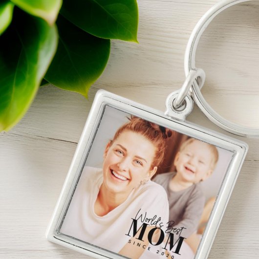 Porte-clés Meilleure maman du monde depuis 20XX Photo moderne