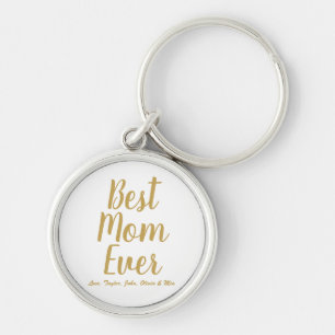 Porte-clés Meilleure maman Ever or personnalisé script person