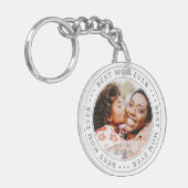 Porte-clés Meilleure maman jamais classique photo simple (Devant gauche)