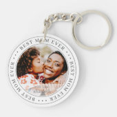 Porte-clés Meilleure maman jamais classique photo simple (Dos)