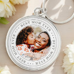 Porte-clés Meilleure maman jamais classique photo simple<br><div class="desc">Ce design simple et classique est composé de typographie serif et d'ajouter une photo personnalisée.</div>