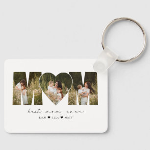 Porte-clés Meilleure Maman Jamais Collage Photo Moderne Cadea
