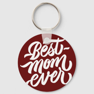 Porte-clés Meilleure maman jamais manuscrite Typographie de s
