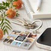 Porte-clés Meilleure Maman Jamais Personnalisé Photo Collage  (Devant Droit)