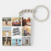 Porte-clés Meilleure maman Jamais personnalisée Collage photo (Dos)