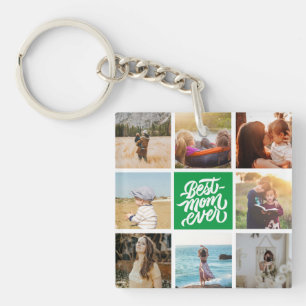 Porte-clés Meilleure Maman Jamais Personnalisée Photo Collage