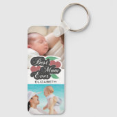 Porte-clés Meilleure maman Jamais Photo Collage Anniversaire  (Verso)