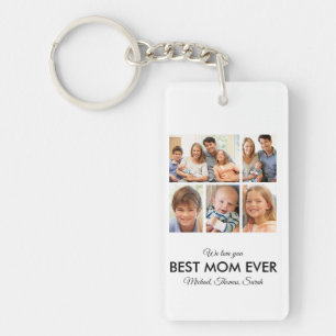 Porte-clés Meilleure maman Jamais Photo Collage Fête des mère