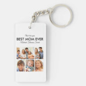 Porte-clés Meilleure maman Jamais Photo Collage Fête des mère (Dos)