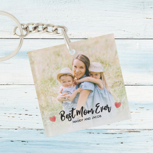 Porte-clés Meilleure maman jamais photo moderne
