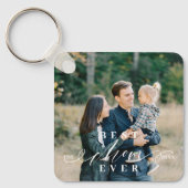 Porte-clés Meilleure maman Jour Script Fête des Mères Photo K (Recto)