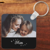 Porte-clés Meilleure Maman Moderne Simple (Verso)