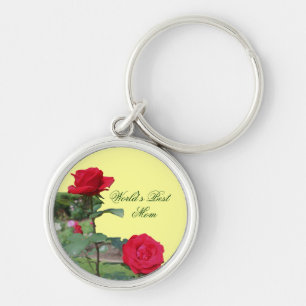 Porte-clés Meilleure maman Red Roses Flower Porte - clé
