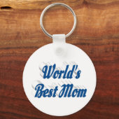 Porte-clés Meilleure maman texte bleu marine (Recto)