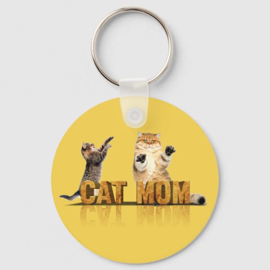 Porte-clés Meilleure mère de chat | cadeau maman chat (Recto)