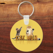 Porte-clés Meilleure mère de chat | cadeau maman chat (Recto)