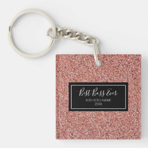 Porte-clés Meilleure Parties scintillant d'or jamais Rose Ann