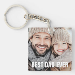 Porte-clés Meilleure photo de fête des pères papa