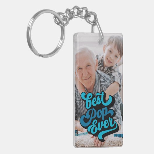 Porte-clés Meilleure pop jamais | Grand-père Photo (Devant gauche)