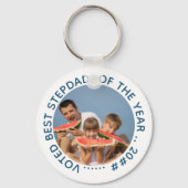 Porte-clés Meilleure Stepdad de l'année votée | Photo ronde (Recto)