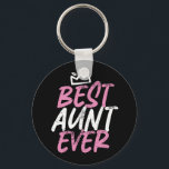Porte-clés Meilleure tante toujours mignonne et amusante Aunt<br><div class="desc">Meilleure Tante Jamais. Douce et mignonne tante design pour votre tante préférée, tante la plus cool de la planète et la meilleure soeur du monde. La marchandise de la tante cool pour ceux qui ont des nièces et neveux mignons. Ce thème convient également au baby shower ou à la faire-part...</div>
