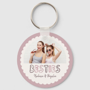 Porte-clés Meilleures amies photo personnalisée adorable
