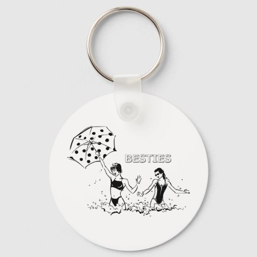 Porte-clés Meilleurs amis à la plage (Recto)