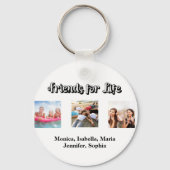 Porte-clés Meilleurs amis BFF photo noms blancs (Verso)