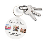 Porte-clés Meilleurs amis pour toujours BFF photos personnali<br><div class="desc">Un cadeau pour votre(vos) meilleur(s) ami(s) pour les anniversaires,  Noël ou un événement spécial. Texte noir : Best Friends Forever,  écrit avec un script de style à la main tendance. Personnalisez et utilisez vos propres photos et noms. Un arrière - plan blanc chic.</div>