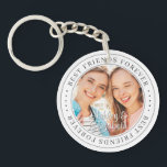 Porte-clés Meilleurs amis pour toujours BFF Simple Photo mode<br><div class="desc">Ce design simple et classique est composé de typographie serif et d'ajouter une photo personnalisée. "Best Friends Forever" tourne autour de la photo de vos amis</div>