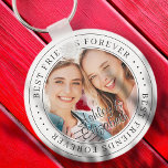 Porte-clés Meilleurs amis pour toujours BFF Simple Photo mode<br><div class="desc">Ce design simple et classique est composé de typographie serif et d'ajouter une photo personnalisée. "Best Friends Forever" tourne autour de la photo de vos amis</div>