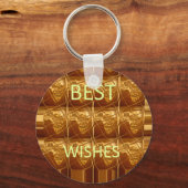 Porte-clés Meilleurs voeux d'Afrique : Un continent doré (Recto)