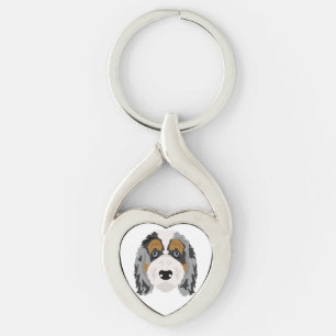 Porte-clés mélange de chien Aussiedoodle