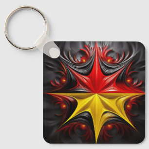 Porte-clés Mélange de Mandelbrot Fractal avec le drapeau alle