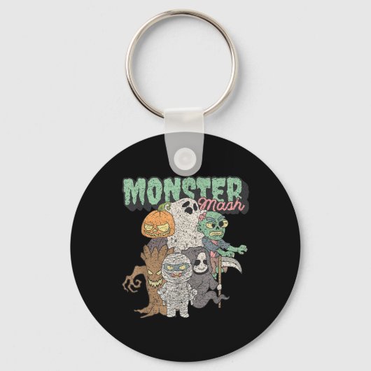 Porte-clés Mélange de monstres drôles mignons Frankenstein Fi (Recto)