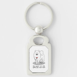 Porte-clés Mélange Dog Samoyé Dog Mignonne Attitude drôle